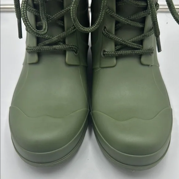 Hunter Women's Olive Lace-Up Rain Boots - Picture 4 of 16
